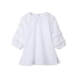 White Pom Pom Top for Girls