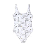 White Swan Bathing Suit for Girl