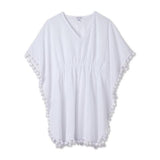 White Pom Pom Cover-Up For girls