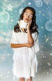 White Pom Pom Cover-Up For girls