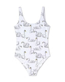White Swan Bathing Suit for Girl